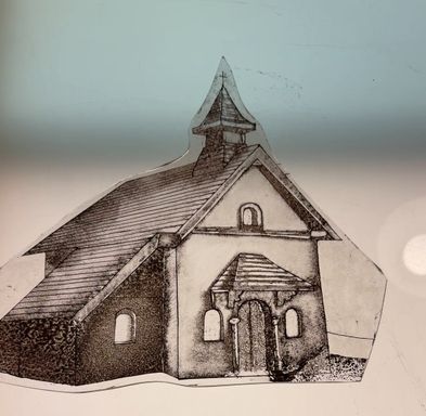 La Chapelle des Tines - peinture en cours Peinture en cours