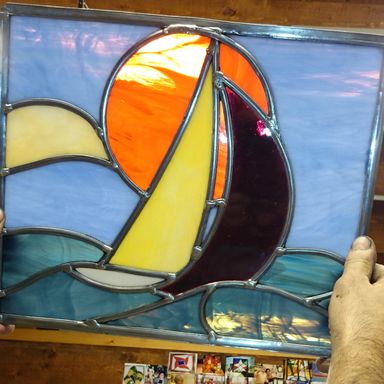 Atelier Vitrail du Léman propose l'incruste à l'atelier